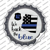 Arizona Back The Blue Novelty Bottle Cap Sticker Decal Small