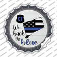 Connecticut Back The Blue Novelty Bottle Cap Sticker Decal Small