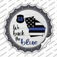 Georgia Back The Blue Novelty Bottle Cap Sticker Decal Small