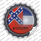 Mississippi State Flag Novelty Bottle Cap Sticker Decal Small