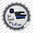 Iowa Back The Blue Novelty Bottle Cap Sticker Decal Small