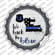 Louisiana Back The Blue Novelty Bottle Cap Sticker Decal Small