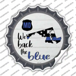 Maryland Back The Blue Novelty Bottle Cap Sticker Decal Small