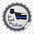 Montana Back The Blue Novelty Bottle Cap Sticker Decal Small