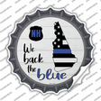 New Hampshire Back The Blue Novelty Bottle Cap Sticker Decal Small