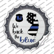 New Jersey Back The Blue Novelty Bottle Cap Sticker Decal Small