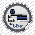 Oklahoma Back The Blue Novelty Bottle Cap Sticker Decal Small