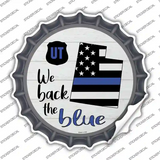 Utah Back The Blue Novelty Bottle Cap Sticker Decal Small