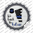 Vermont Back The Blue Novelty Bottle Cap Sticker Decal Small