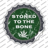 Stoned To The Bone Novelty Bottle Cap Sticker Decal Small