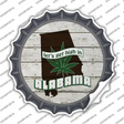 Lets Get High In Alabama Novelty Bottle Cap Sticker Decal Small