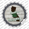 Lets Get High In California Novelty Bottle Cap Sticker Decal Small