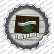 Lets Get High In Colorado Novelty Bottle Cap Sticker Decal Small