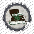 Lets Get High In Louisiana Novelty Bottle Cap Sticker Decal Small