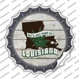 Lets Get High In Louisiana Novelty Bottle Cap Sticker Decal Small