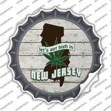 Lets Get High In New Jersey Novelty Bottle Cap Sticker Decal Small