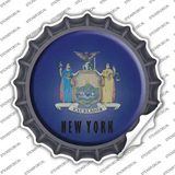 New York State Flag Novelty Bottle Cap Sticker Decal Small