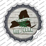 Lets Get High In New York Novelty Bottle Cap Sticker Decal Small