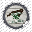 Lets Get High In North Carolina Novelty Bottle Cap Sticker Decal Small