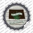 Lets Get High In North Dakota Novelty Bottle Cap Sticker Decal Small