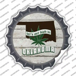 Lets Get High In Oklahoma Novelty Bottle Cap Sticker Decal Small