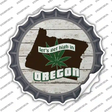 Lets Get High In Oregon Novelty Bottle Cap Sticker Decal Small