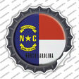 North Carolina State Flag Novelty Bottle Cap Sticker Decal Small