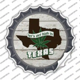 Lets Get High In Texas Novelty Bottle Cap Sticker Decal Small