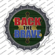 Back The Brave Sheriff Novelty Bottle Cap Sticker Decal Small