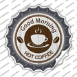 Good Morning Novelty Bottle Cap Sticker Decal Small