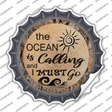 Ocean Is Calling Novelty Bottle Cap Sticker Decal Small