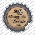 Scenic Route Novelty Bottle Cap Sticker Decal Small