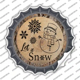 Let it Snow Novelty Bottle Cap Sticker Decal