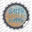 Salty Sandy and Happy Novelty Bottle Cap Sticker Decal Small