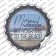 Mermaid Wisdom Novelty Bottle Cap Sticker Decal Small