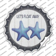 Lets Float Away Novelty Bottle Cap Sticker Decal Small