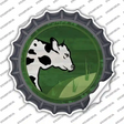 Cow Eating Grass Novelty Bottle Cap Sticker Decal Small