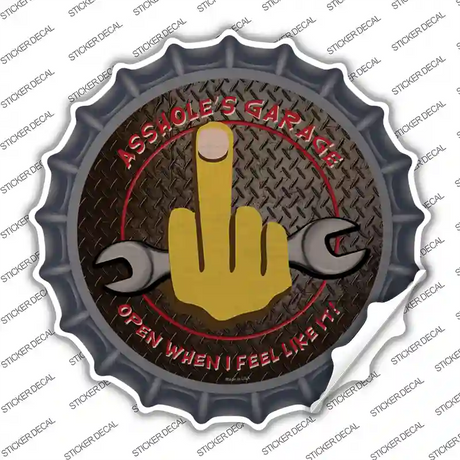 Flip Off Wrench Novelty Bottle Cap Sticker Decal Small