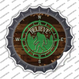 Sasquatch Compass Believe Novelty Bottle Cap Sticker Decal Small