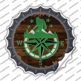 Sasquatch Compass Novelty Bottle Cap Sticker Decal Small