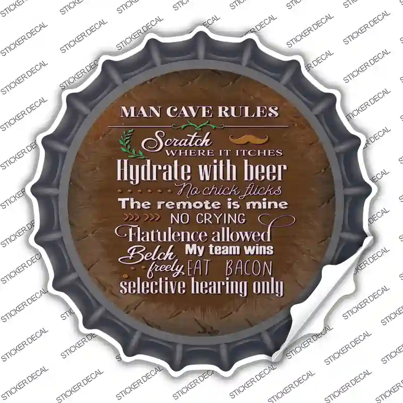 Hydrate With Beer Novelty Bottle Cap Sticker Decal