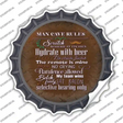 Hydrate With Beer Novelty Bottle Cap Sticker Decal
