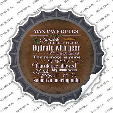 Hydrate With Beer Novelty Bottle Cap Sticker Decal