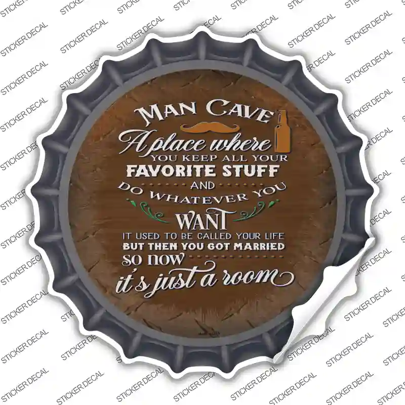Its Just A Room Novelty Bottle Cap Sticker Decal
