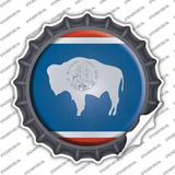 Wyoming State Flag Novelty Bottle Cap Sticker Decal Small