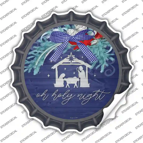 Oh Holy Night Manger Novelty Bottle Cap Sticker Decal Small