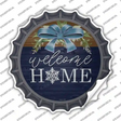 Welcome Home Snowflake Novelty Bottle Cap Sticker Decal Small