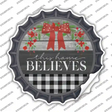 This Home Believes Plaid Novelty Bottle Cap Sticker Decal Small