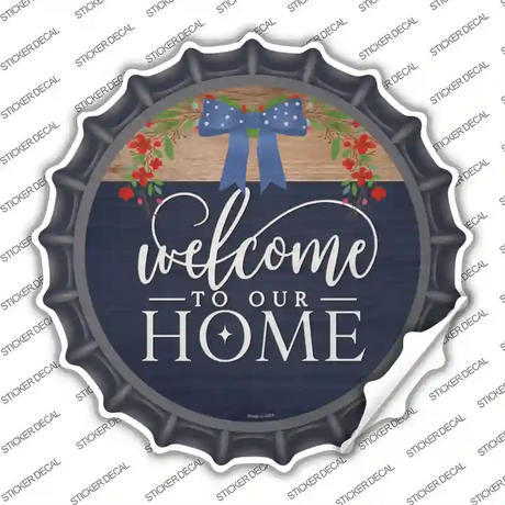 Our Home Bow Novelty Bottle Cap Sticker Decal Small