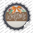 Welcome Bow Wreath Novelty Bottle Cap Sticker Decal Small